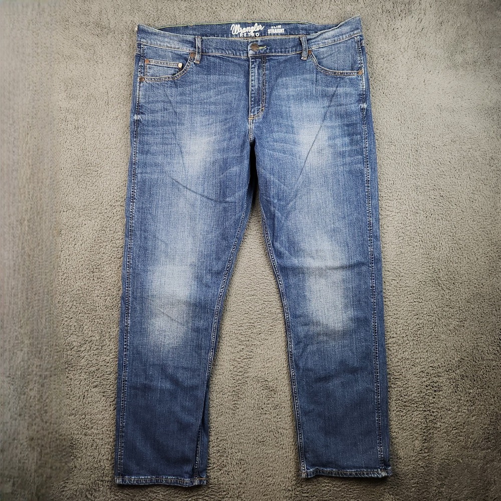 Wrangler Retro Slim Straight Jeans Men's 42x34 Blue Western Cowboy Ranchwear